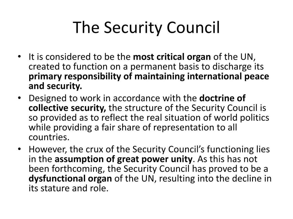 the security council