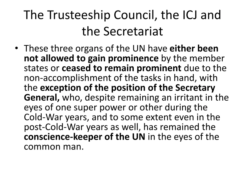 the trusteeship council