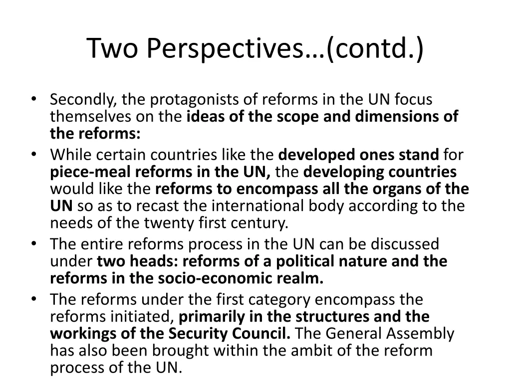 two perspectives contd