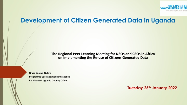 development of citizen generated data in uganda
