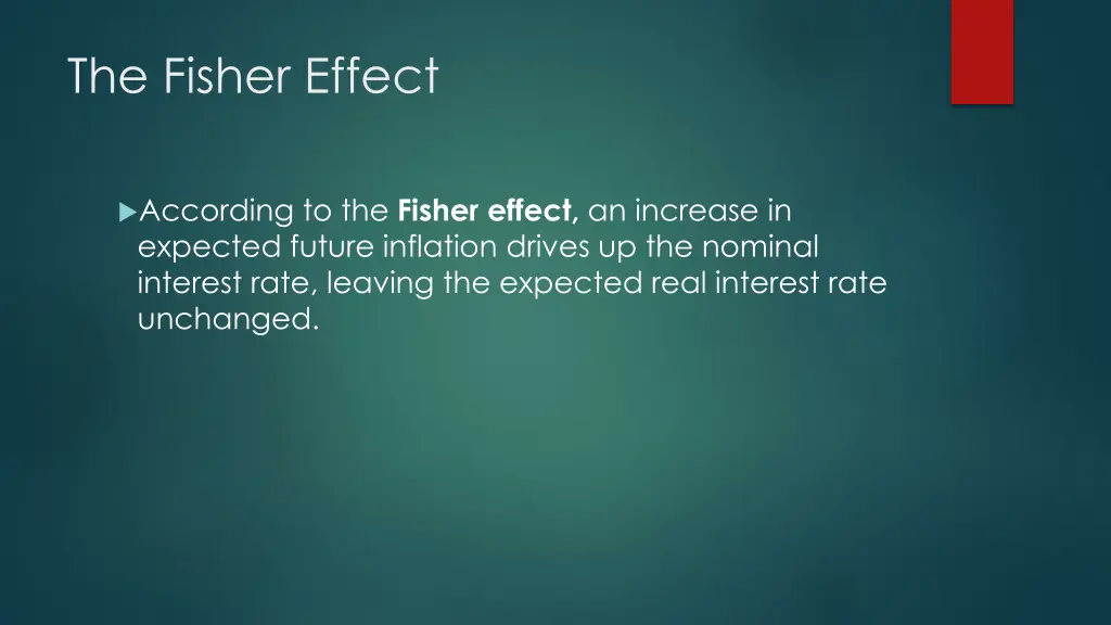 the fisher effect