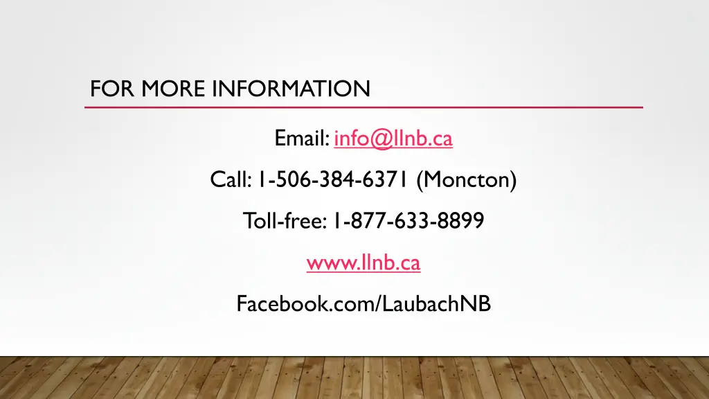 for more information