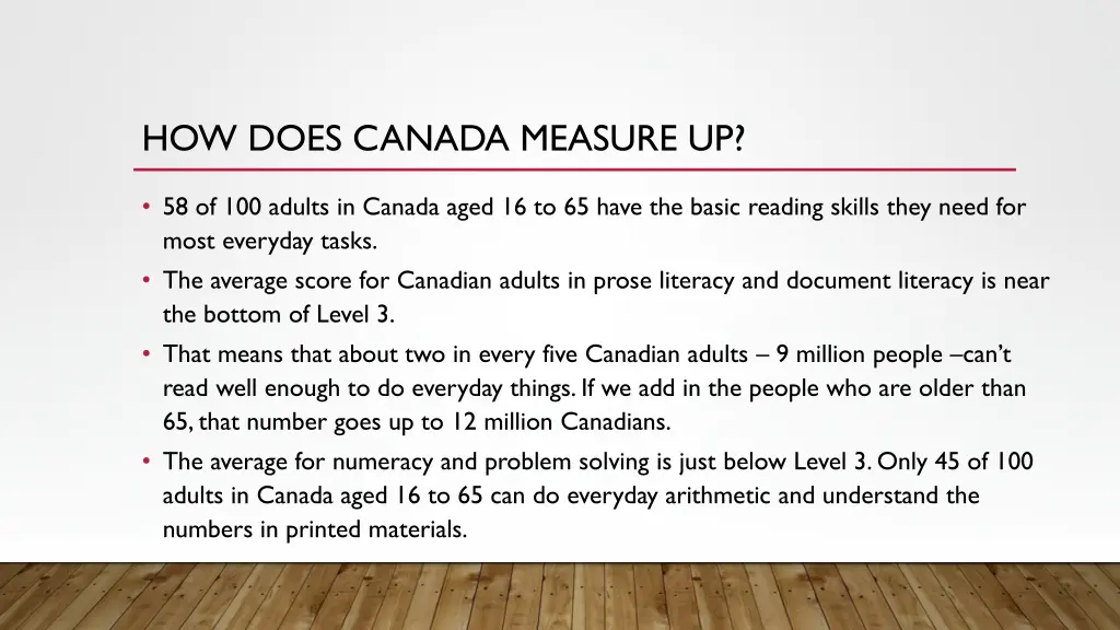 how does canada measure up