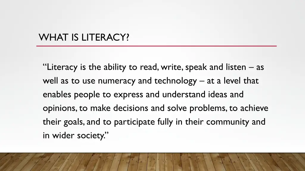 what is literacy