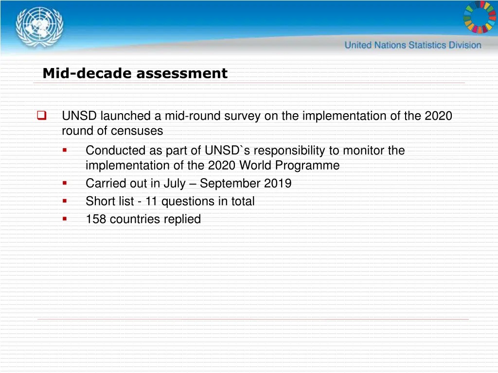 mid decade assessment