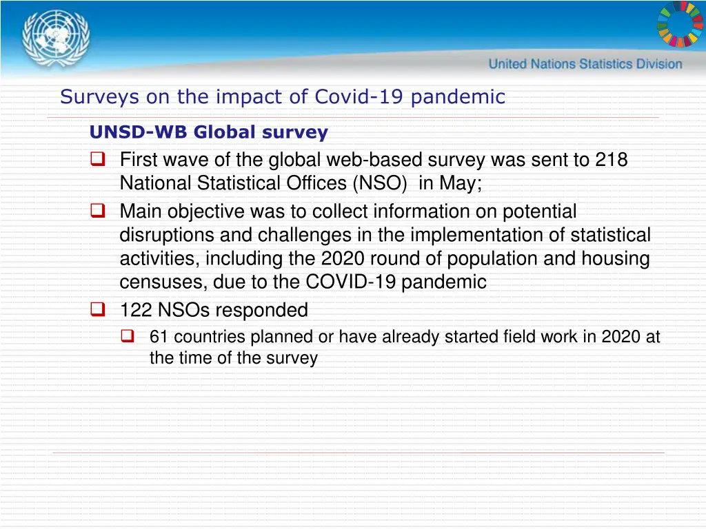 surveys on the impact of covid 19 pandemic