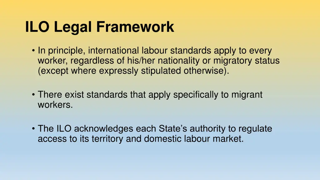 ilo legal framework 1