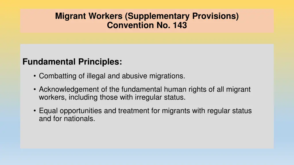 migrant workers supplementary provisions
