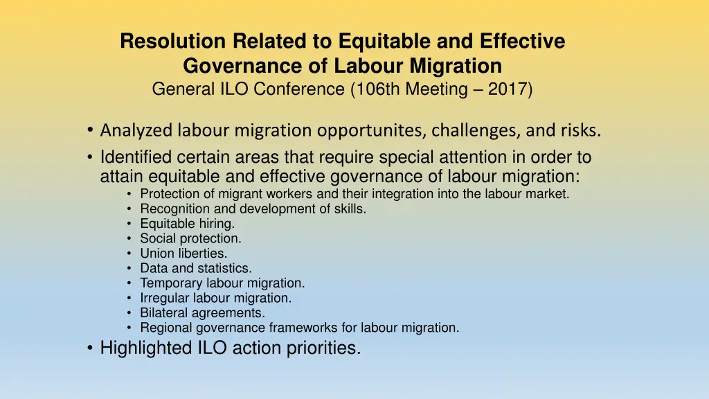 resolution related to equitable and effective