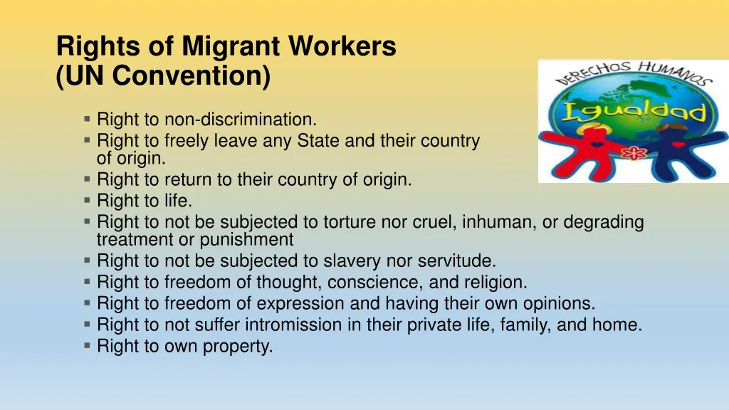 rights of migrant workers un convention