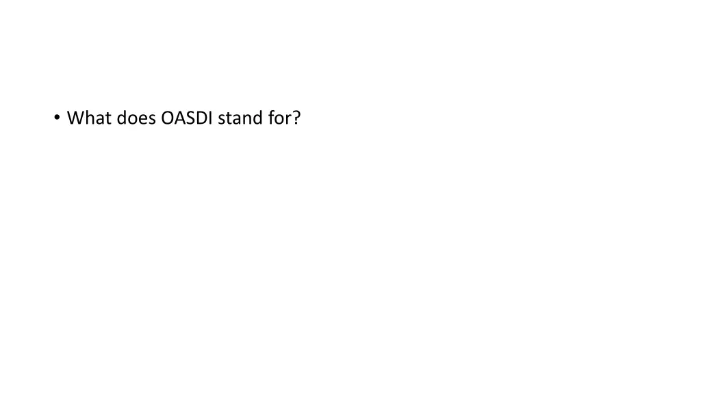 what does oasdi stand for