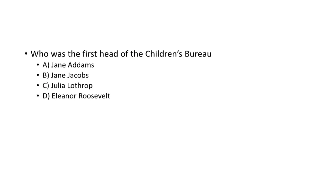 who was the first head of the children s bureau