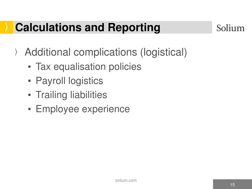 calculations and reporting 1