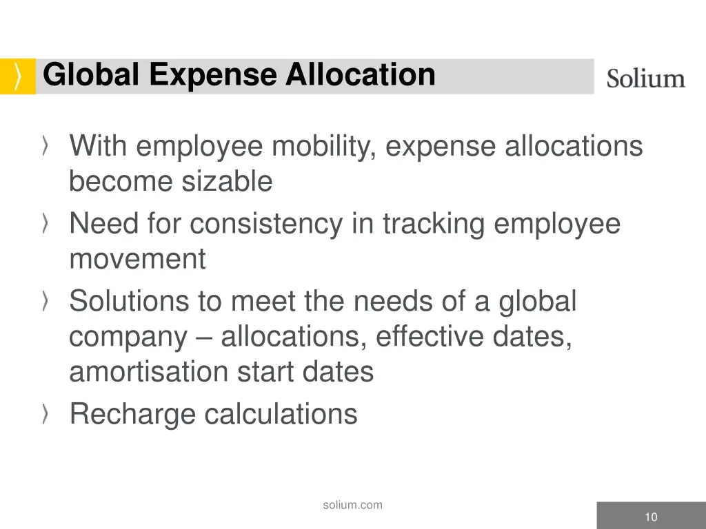 global expense allocation