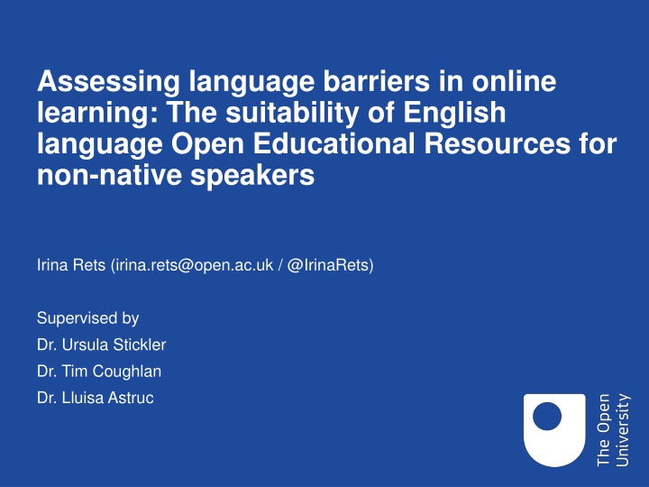 assessing language barriers in online learning