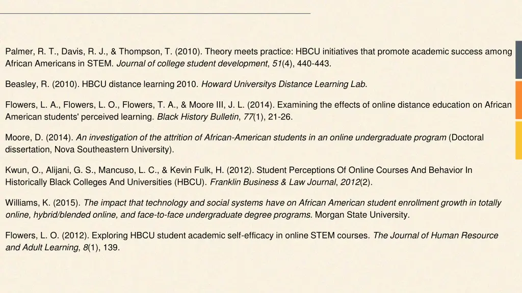 palmer r t davis r j thompson t 2010 theory meets