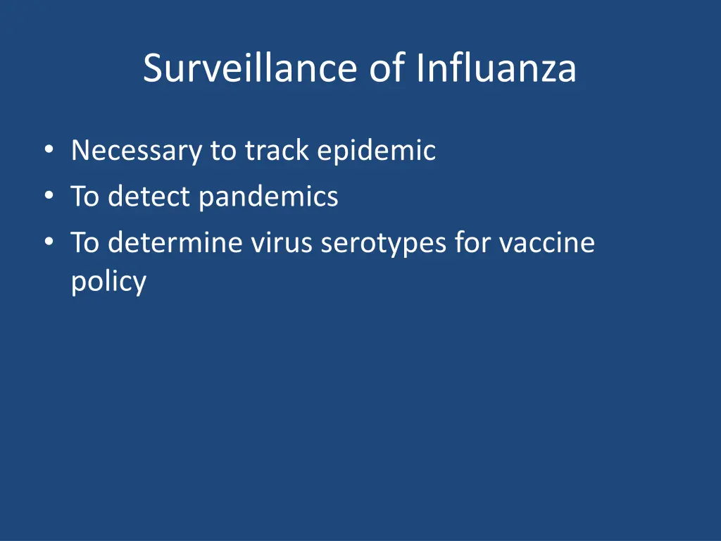 surveillance of influanza