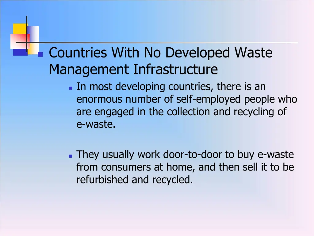 countries with no developed waste management