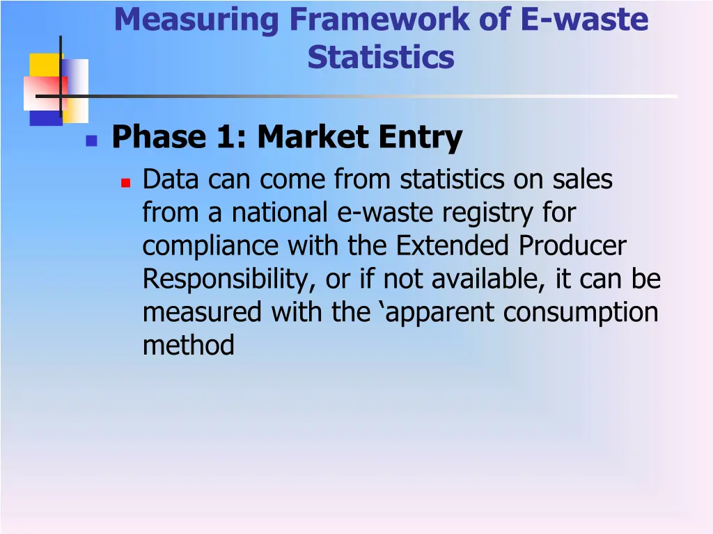 measuring framework of e waste statistics