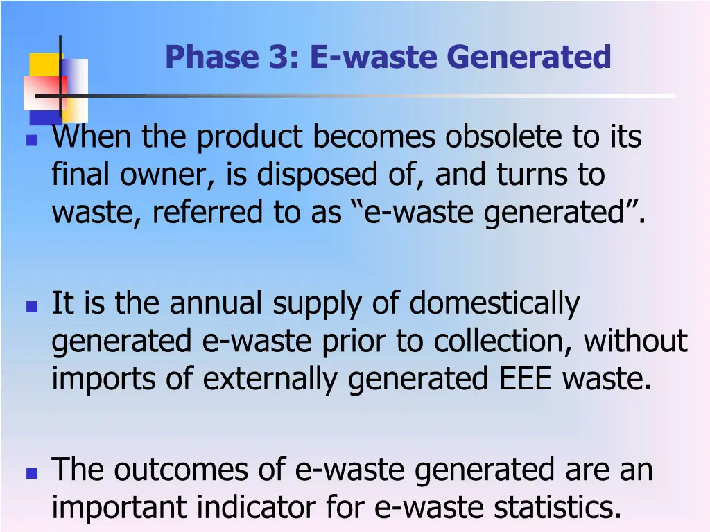 phase 3 e waste generated