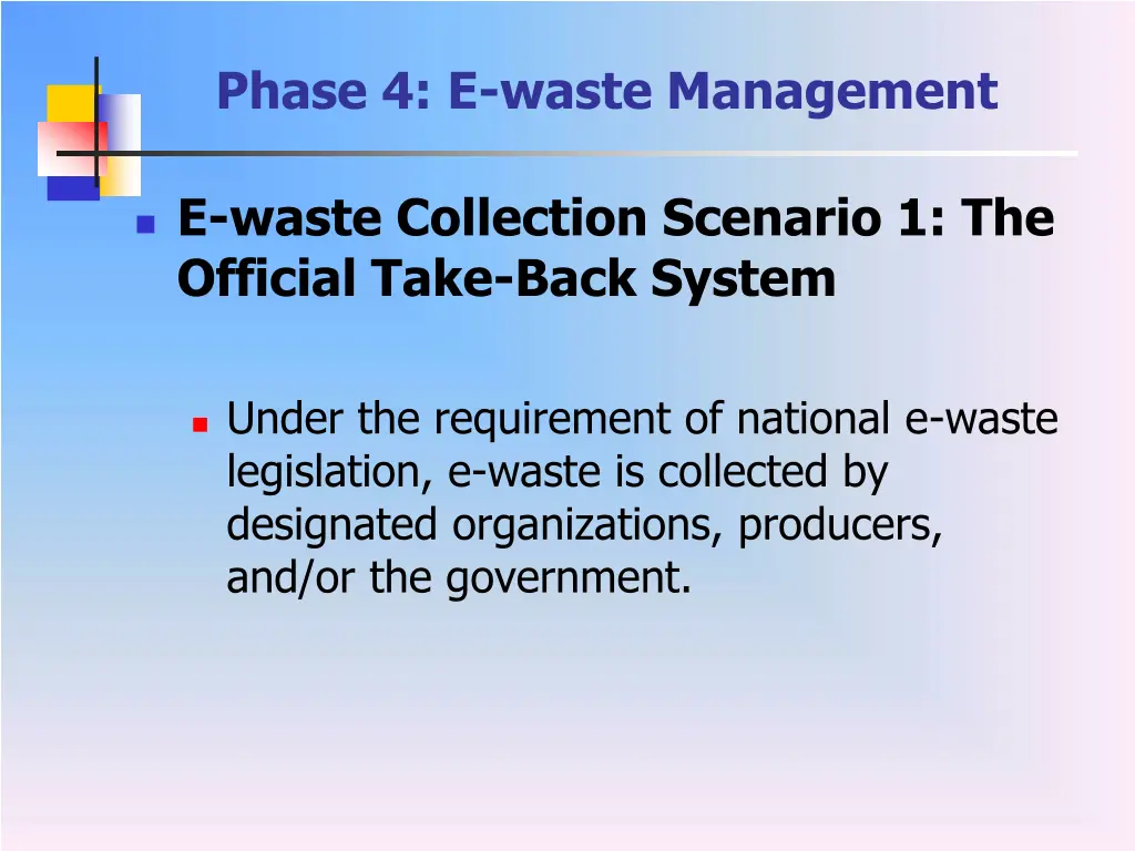 phase 4 e waste management