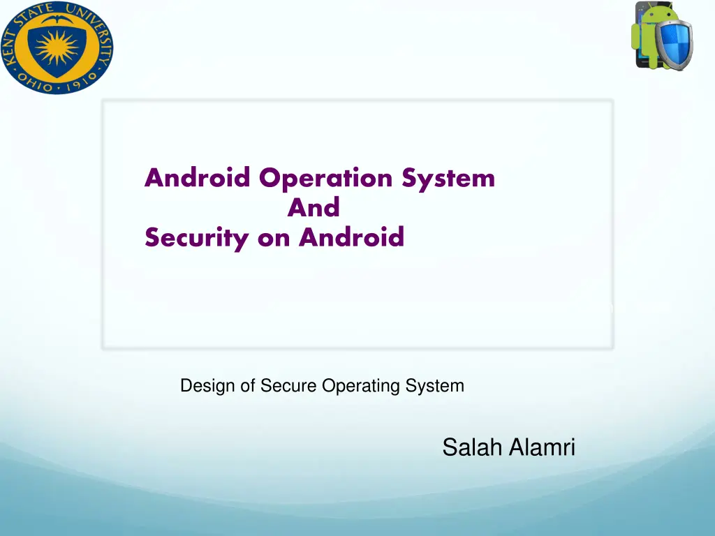 android operation system and security on android
