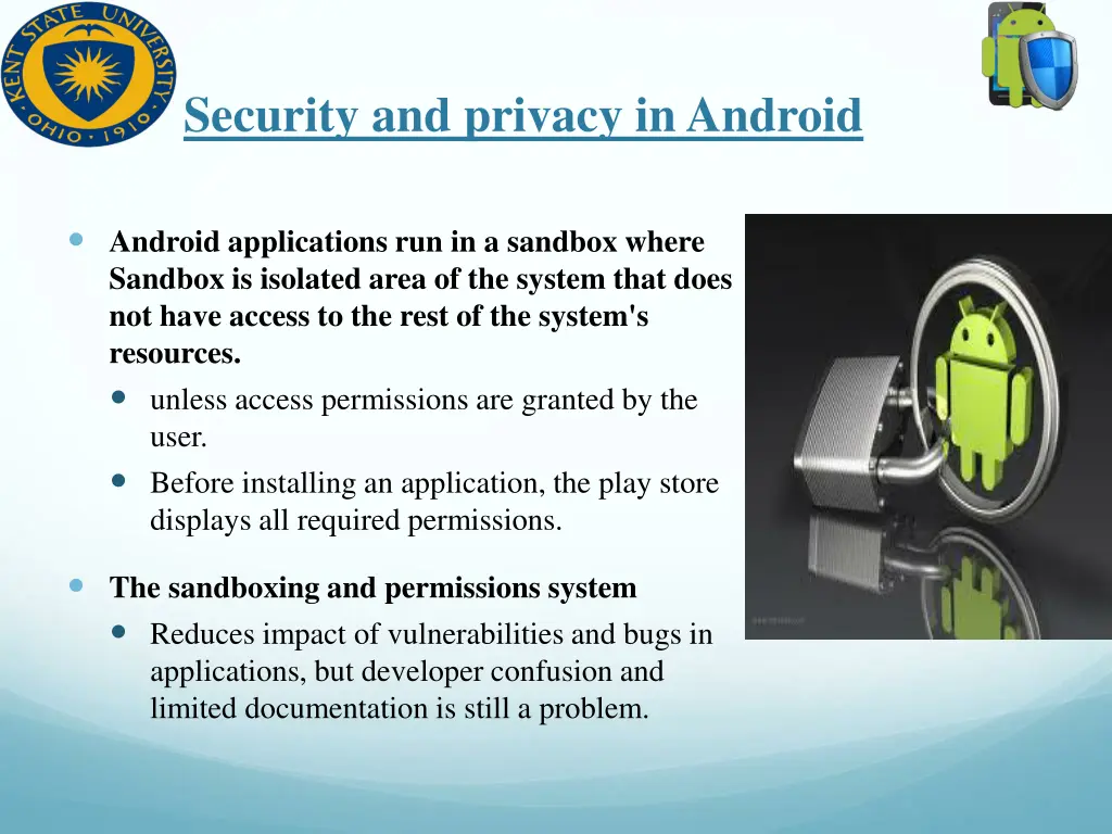security and privacy in android 1