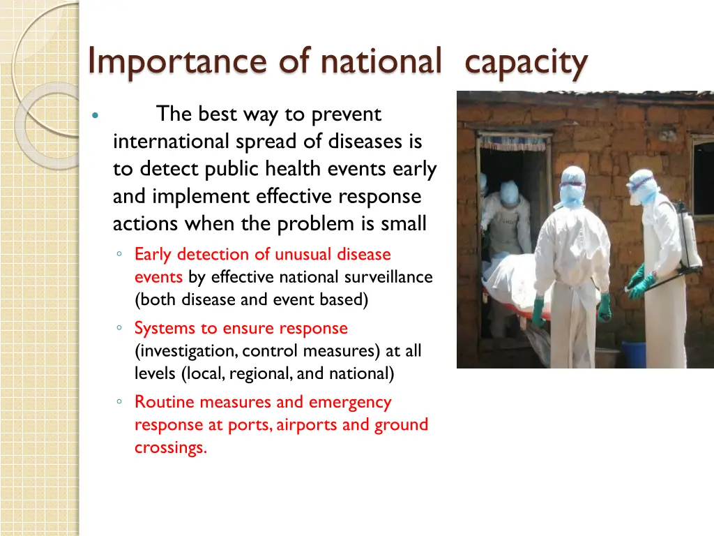 importance of national capacity