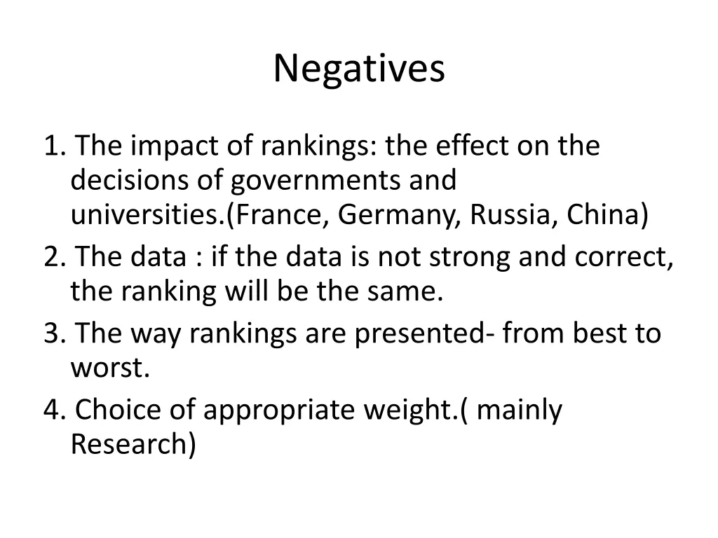 negatives