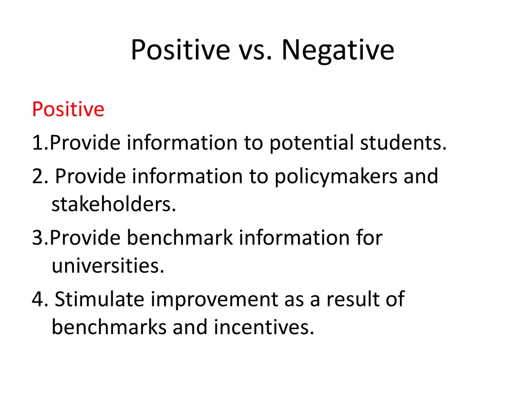 positive vs negative