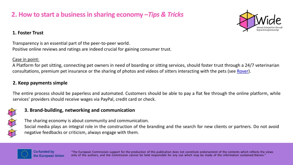 2 how to start a business in sharing economy tips