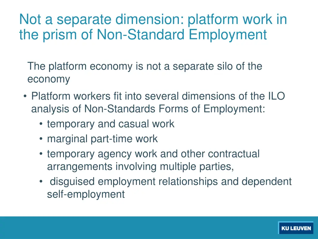 not a separate dimension platform work