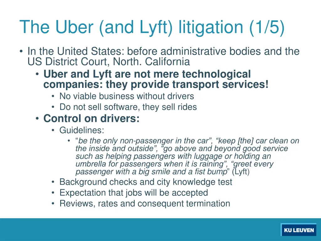 the uber and lyft litigation 1 5