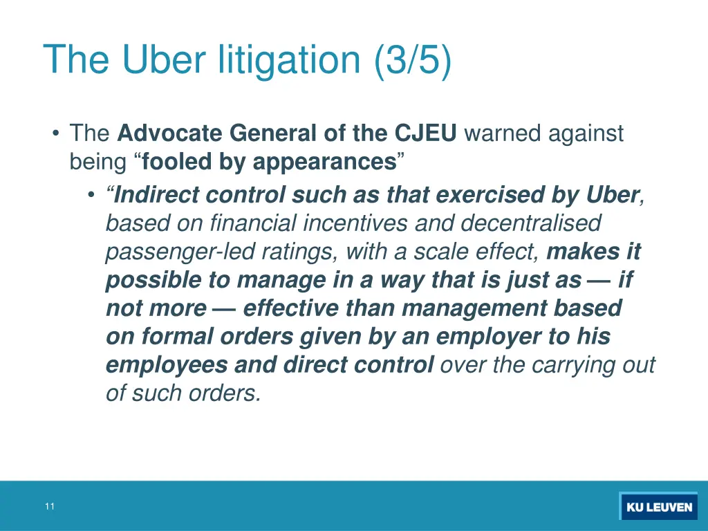 the uber litigation 3 5