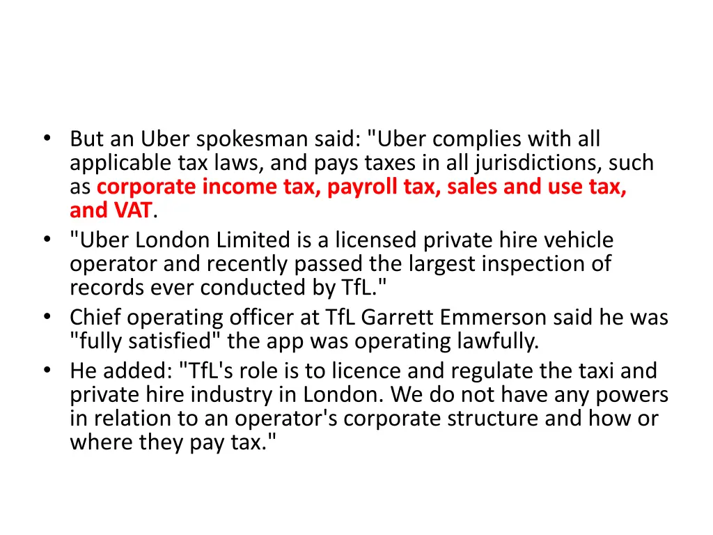 but an uber spokesman said uber complies with
