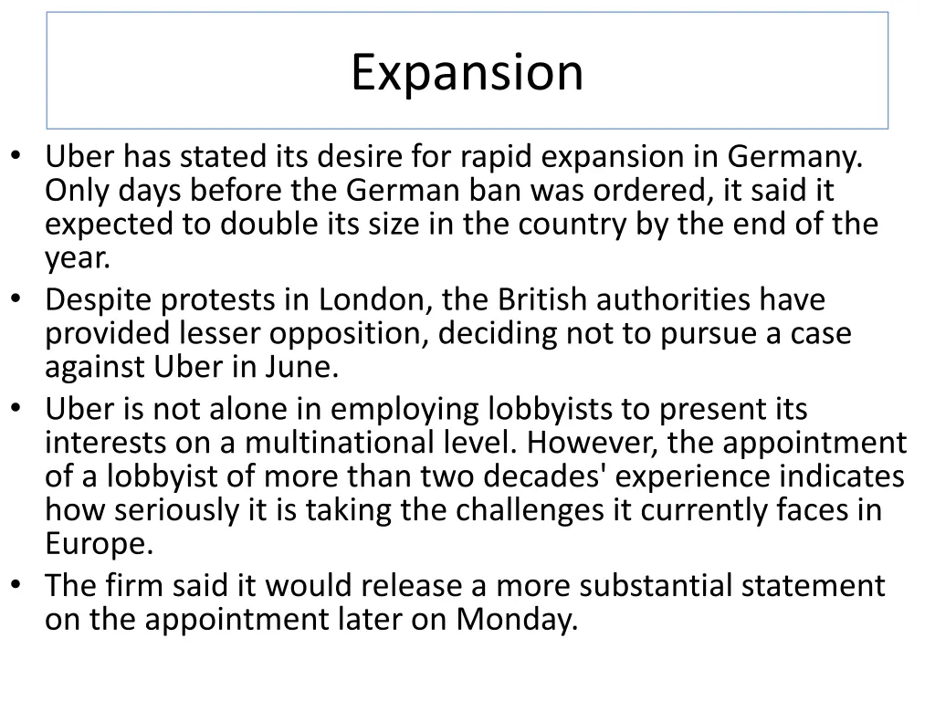 expansion