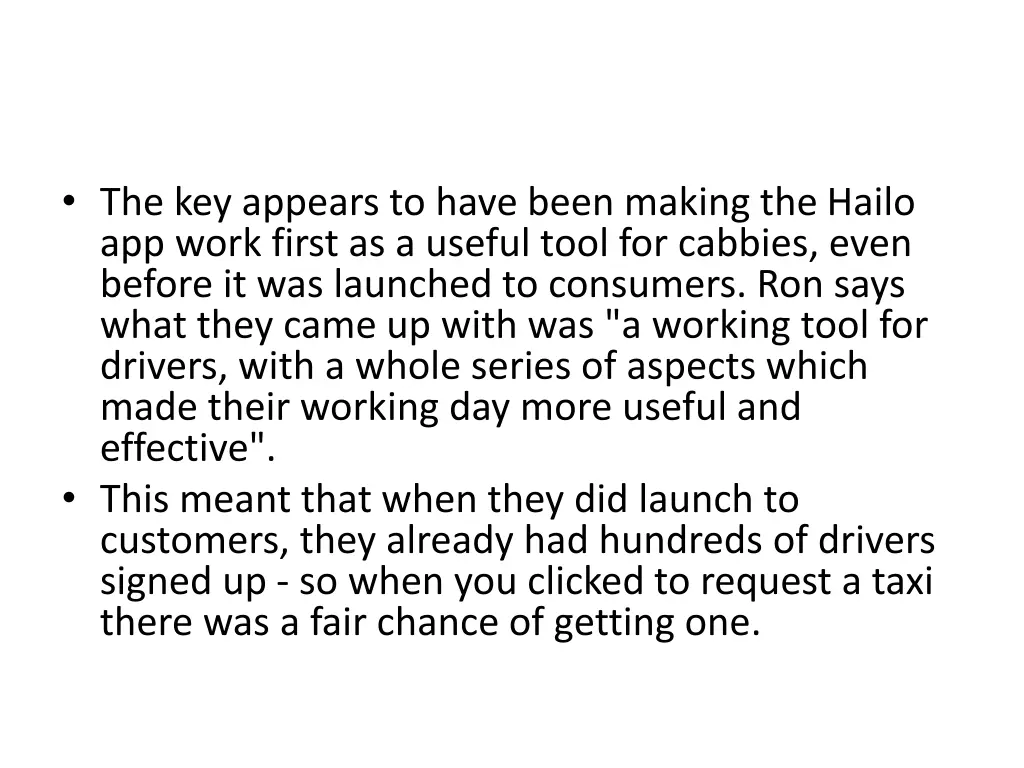 the key appears to have been making the hailo