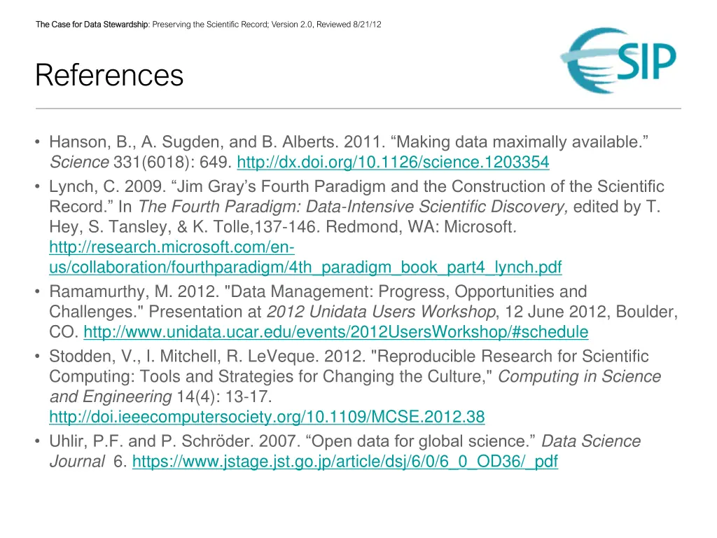 the case for data stewardship the case for data 7