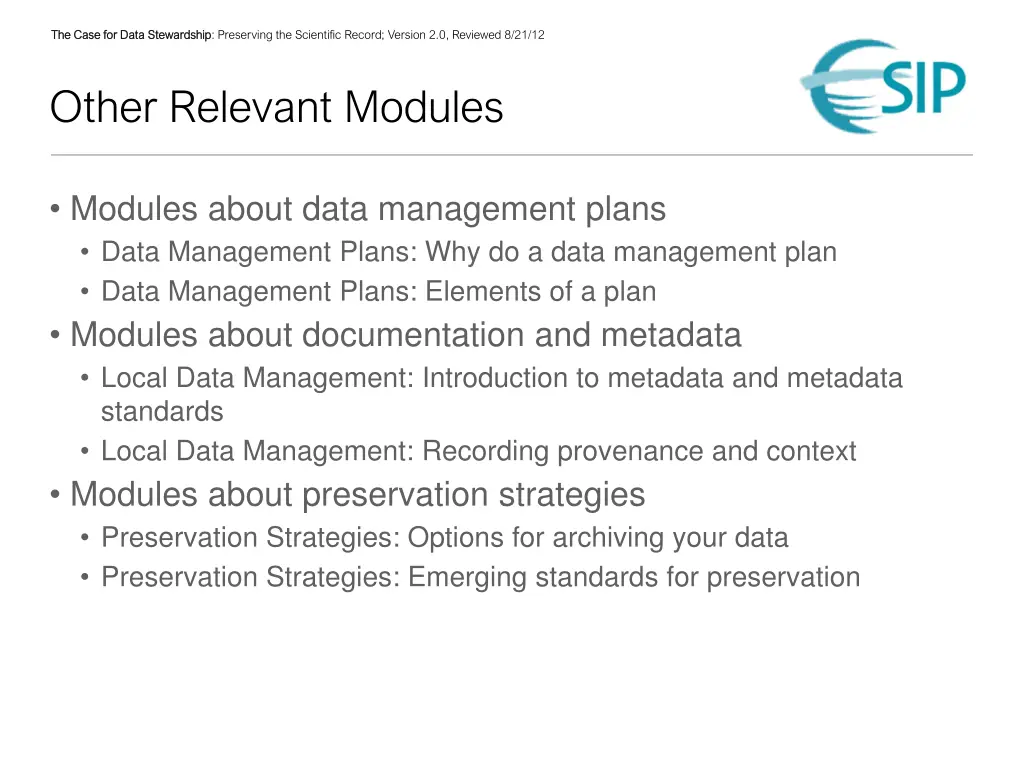 the case for data stewardship the case for data 9