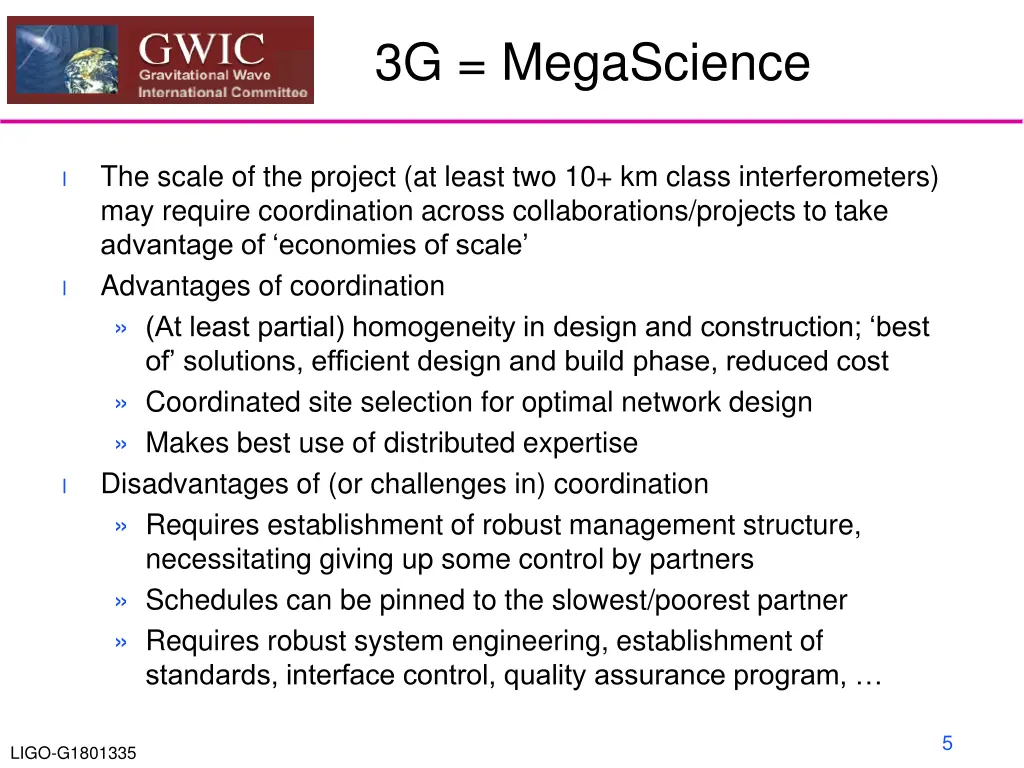 3g megascience