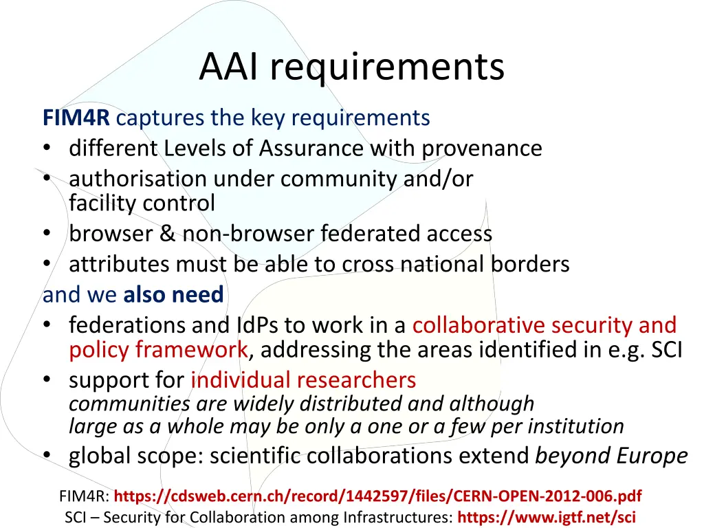 aai requirements