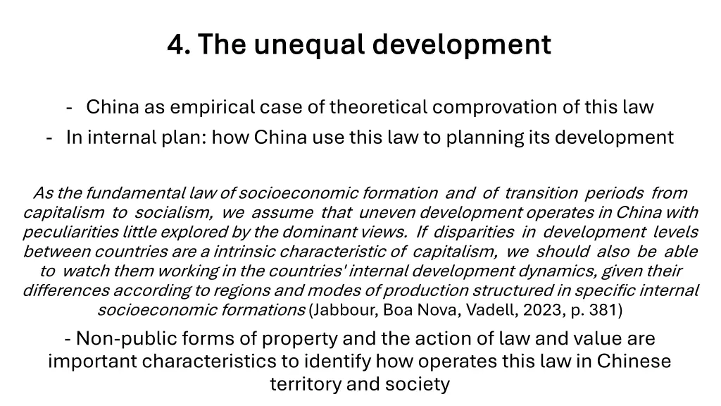 4 the 4 the unequal unequal development 1