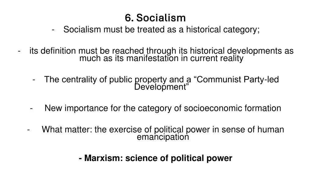 6 6 socialism socialism