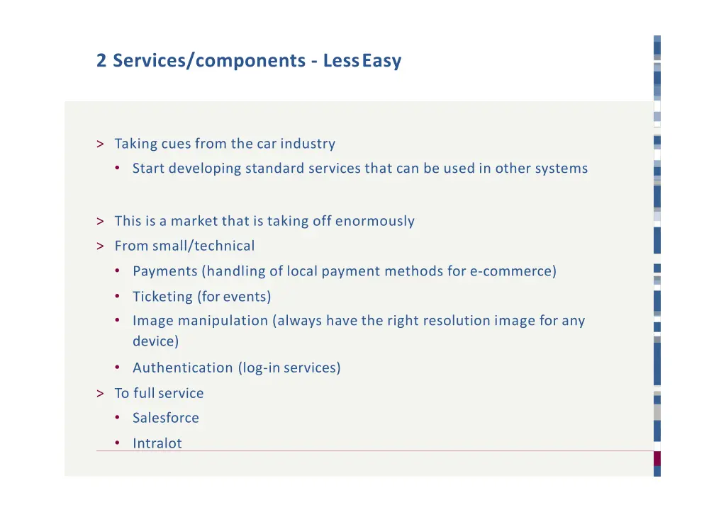 2 services components lesseasy
