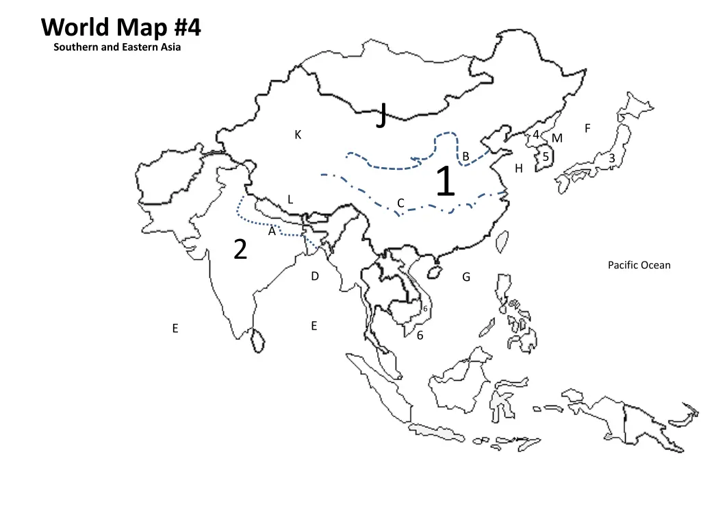 southern and eastern asia world map 4