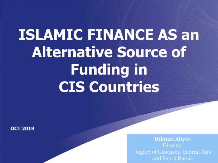 islamic finance as an alternative source