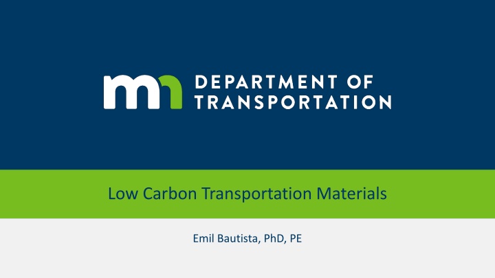 low carbon transportation materials