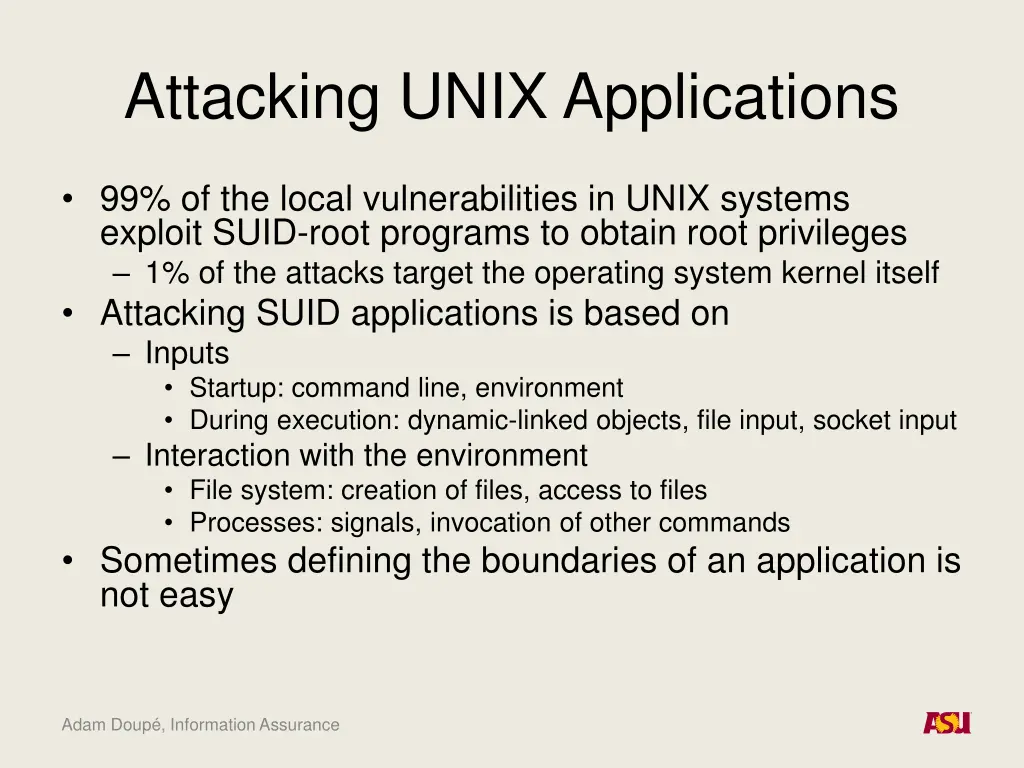 attacking unix applications