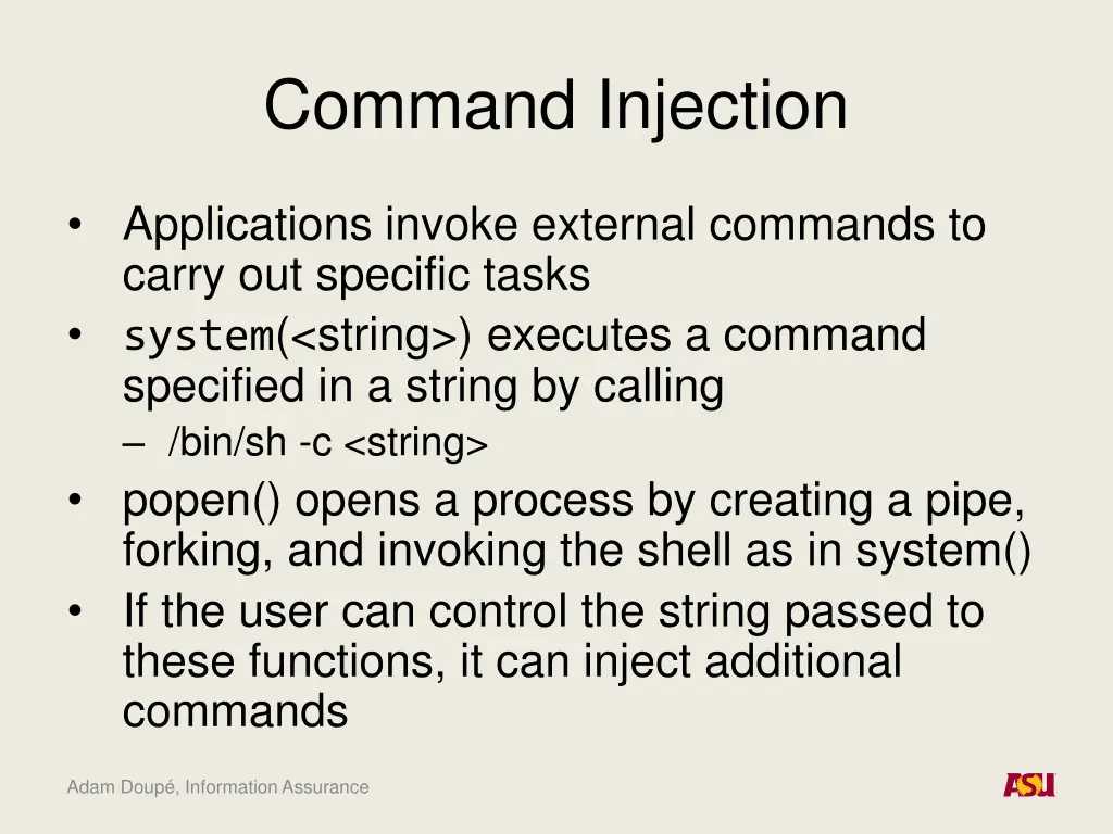 command injection