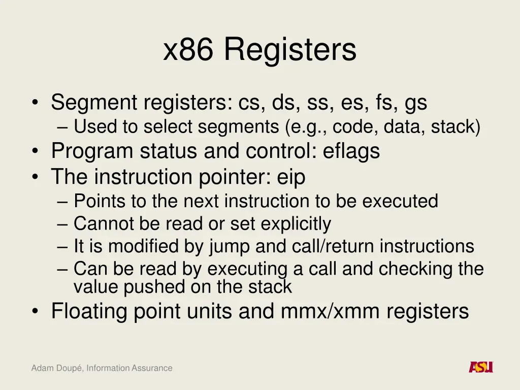 x86 registers 2